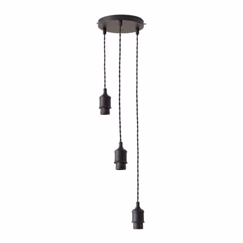 ValueLights Shaw Cluster Drop 3 Way Adjustable Modern LED Ceiling Light in Black, Chrome and Gold/Brass