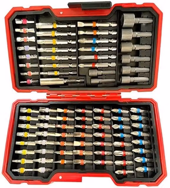 Havendro 83 Piece Magnetic S2 Steel Screwdriver Bit Set in Multicolour with Torx and Hex Bits – 1