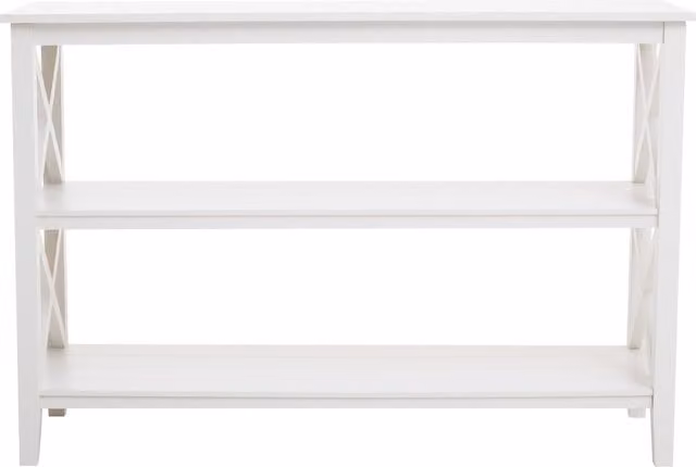 Orsina Heritage Three Shelf Large White Bookcase