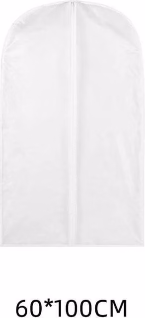 Kelvenix 5-Piece Clear Plastic Clothing Cover Set for Suits and Dresses, W: 60 cm, H: 100 cm – 1