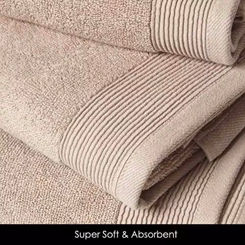 Homescapes Set of 2 Taupe Combed Egyptian Cotton Face Cloths, 700 GSM, W/D/H: 30 x 30 x 30 cm – 2