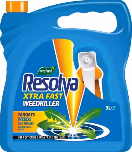Resolva Xtra Fast Glyphosate Free Weedkiller Spray for Lawns and Ornamental Gardens, 3 l – 1