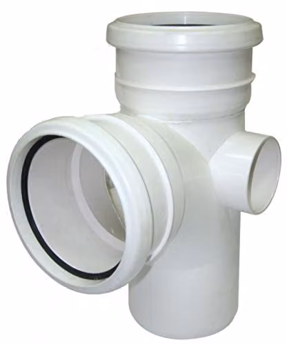 FloPlast 110mm Soil Ring Seal 92.5 Degree Branch, White