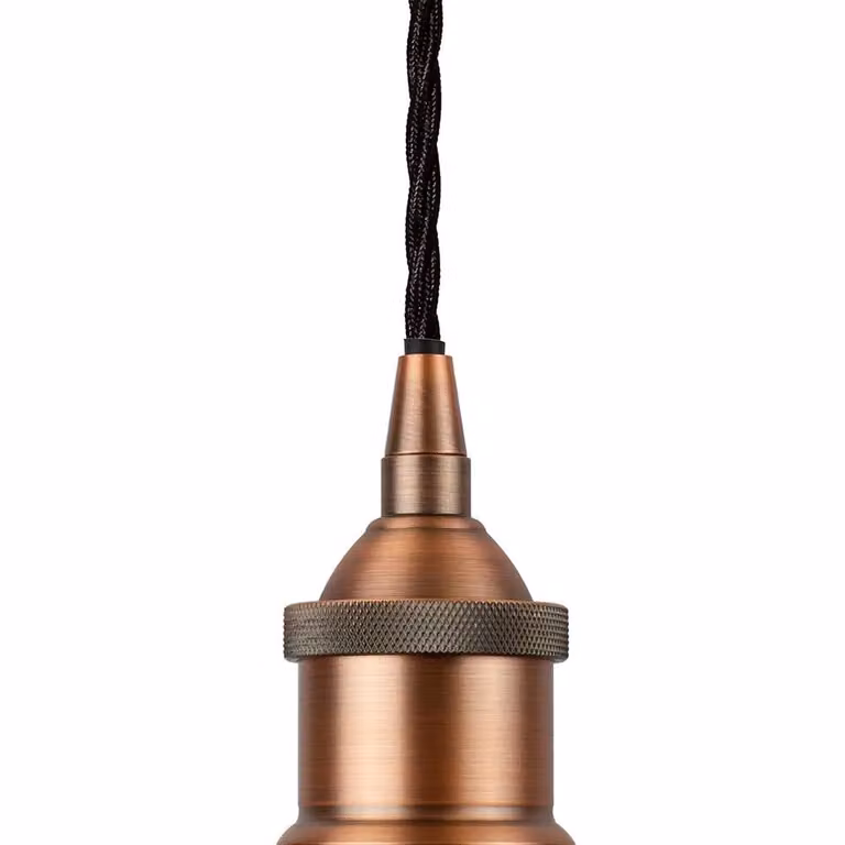 SE Home St Edmund's Industrial Dome Pendant Light in Grey and Matt Antique Copper
