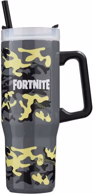 Get Trend Fortnite Insulated Stainless Steel Tumbler with Straw and Handle, 920ml, Multicolour – 7