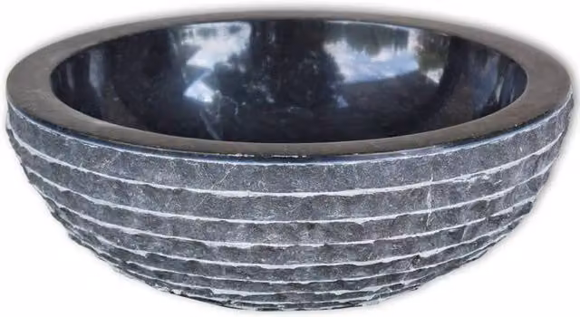 Berkfield Home Black Marble Basin, W: 40 cm, D: 15 cm – 1