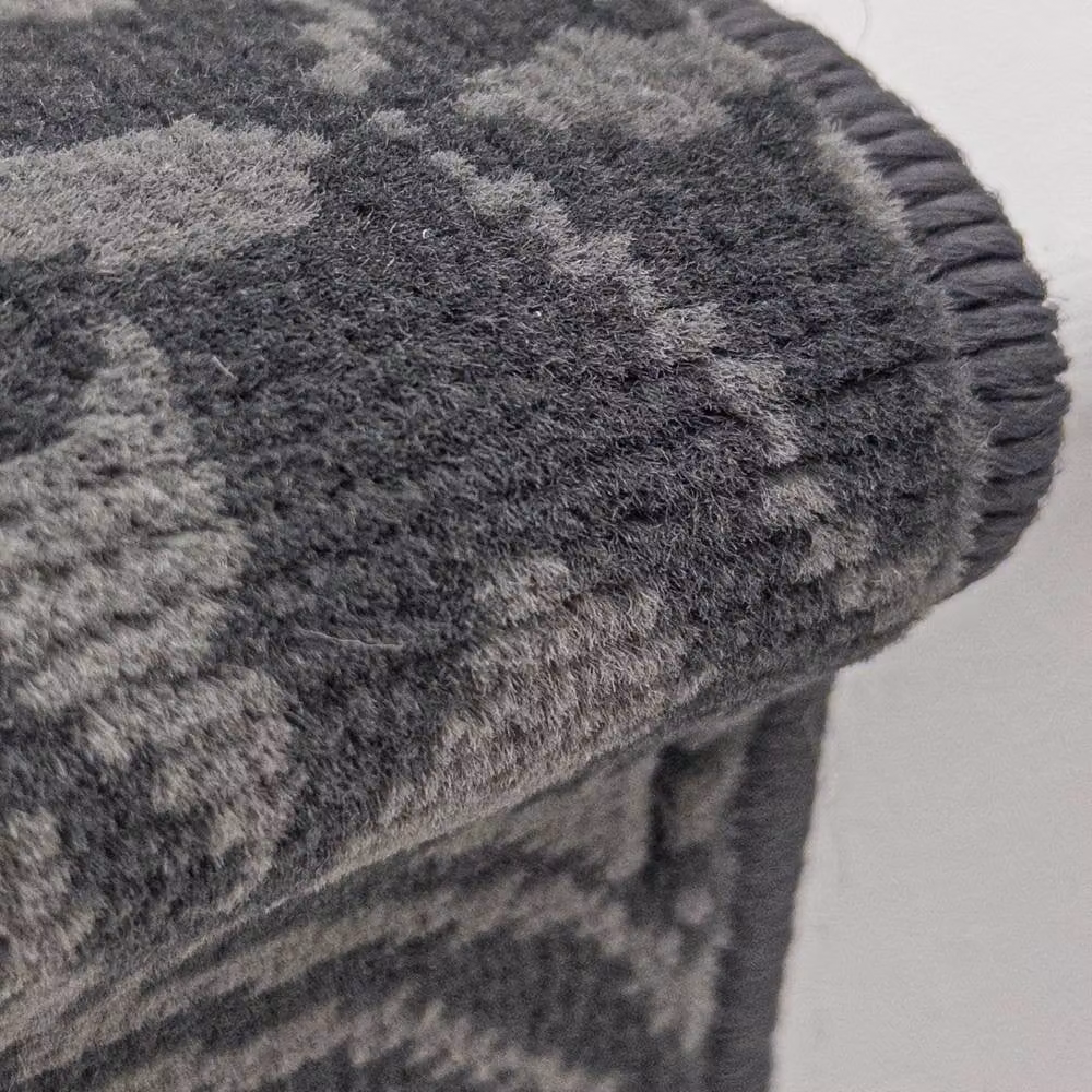 runrug Mosaic Stair Runner Carpet in Grey, W: 60 cm x L: 570 cm – 3
