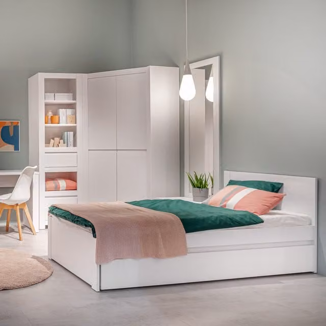 Furniture To Go Novi Bed Frame in White with Drawers, Small Double, 120 x 200 cm
