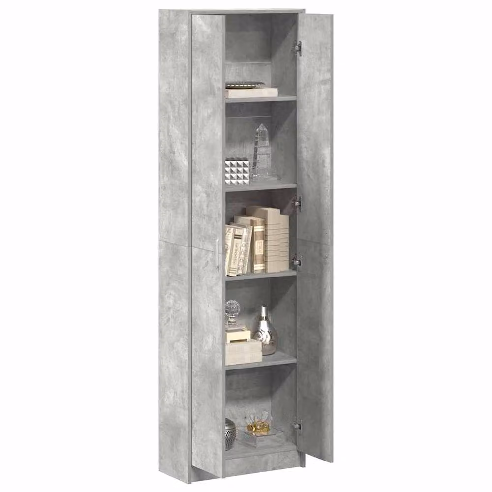Berkfield Home Modern Wardrobe in Concrete Grey, W/D/H: 55 x 25 x 189 cm – 2