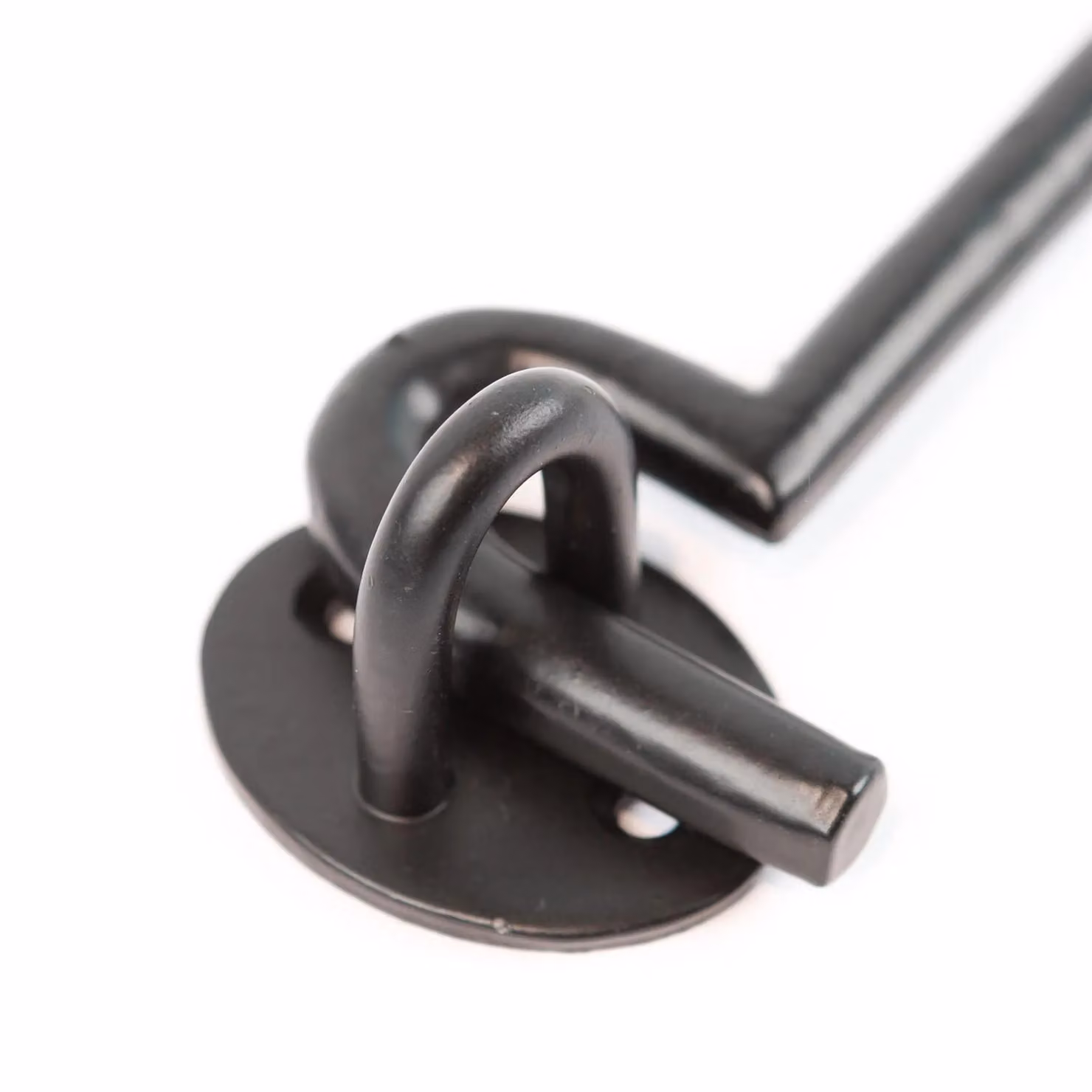 Hammer and Tongs Rustic Iron Cabin Hook and Eye, Black, W: 22.5 cm – 2