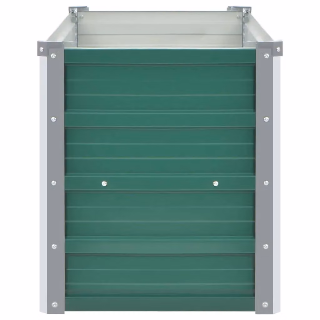 Berkfield Home Garden Galvanised Steel Raised Bed in Green, W/D/H: 160 x 40 x 45 cm – 3