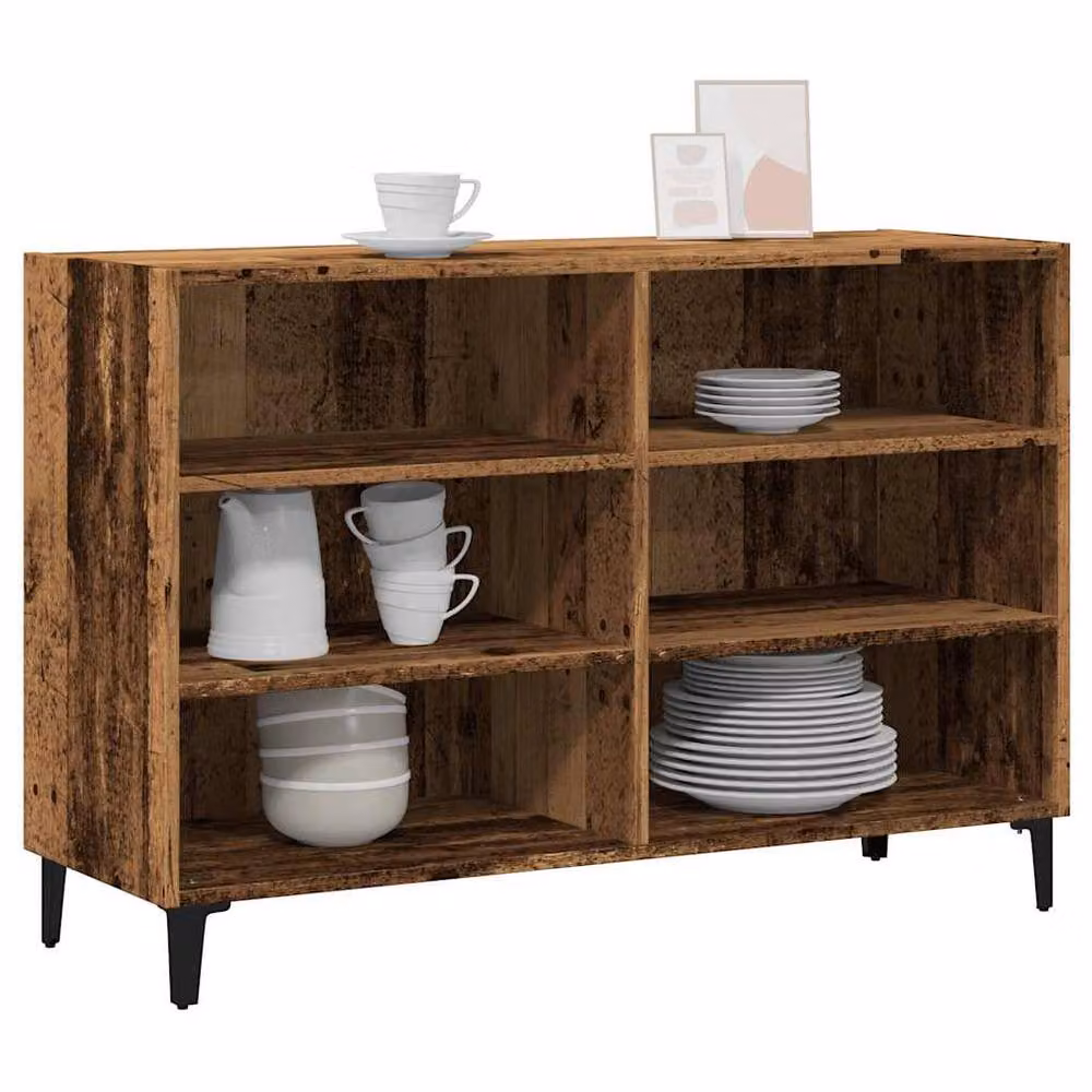 Berkfield Home Industrial Sideboard in Brown Old Wood, W/D/H: 103.5 x 35 x 70 cm – 2