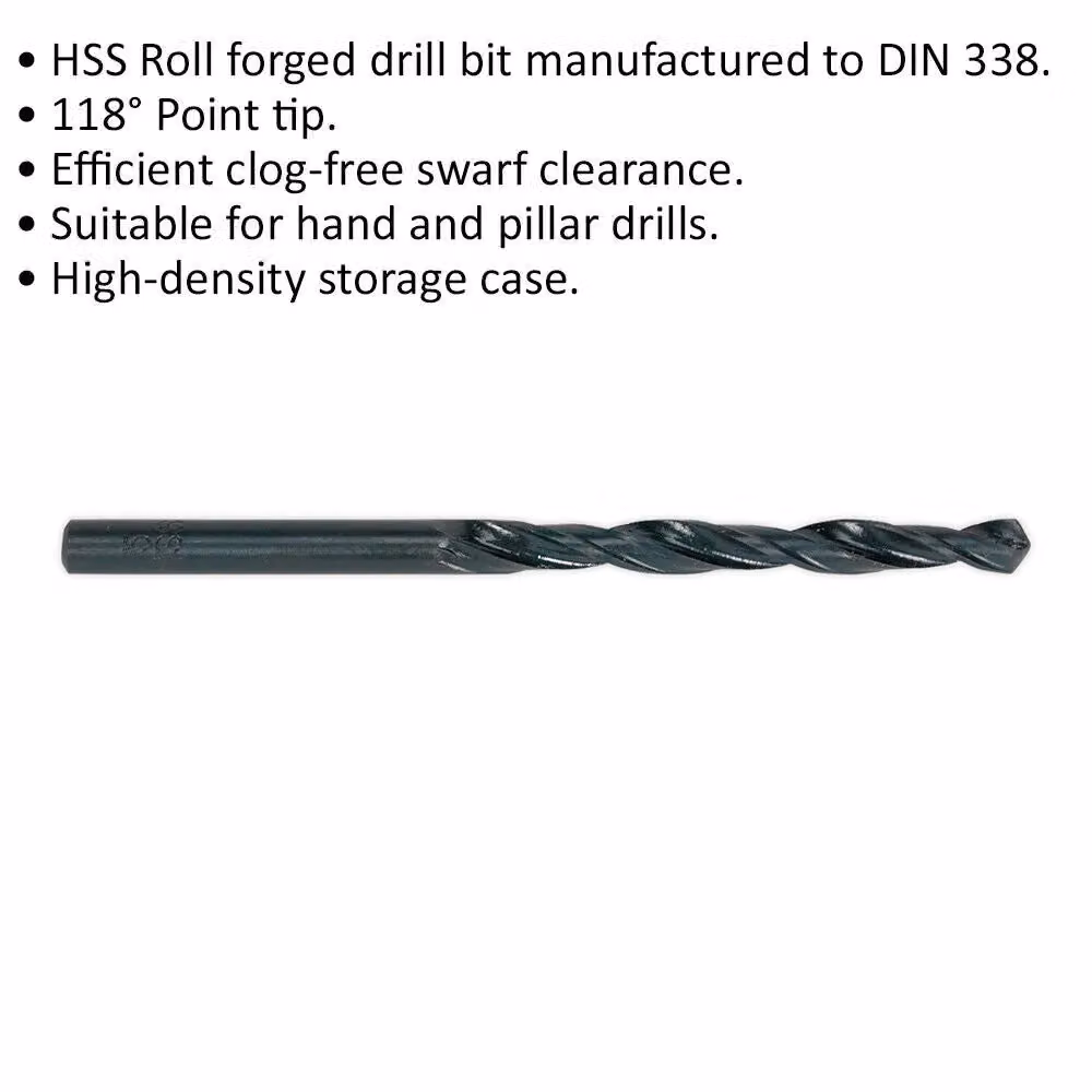 Loops 10 Pack 7.5mm Roll Forged HSS Twist Drill Bits in Black and Multicolour – 2