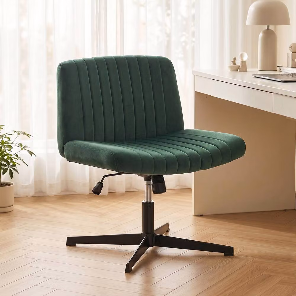 STILVORA Green Velvet Swivel Task Chair for Home Office and Bedroom – 2