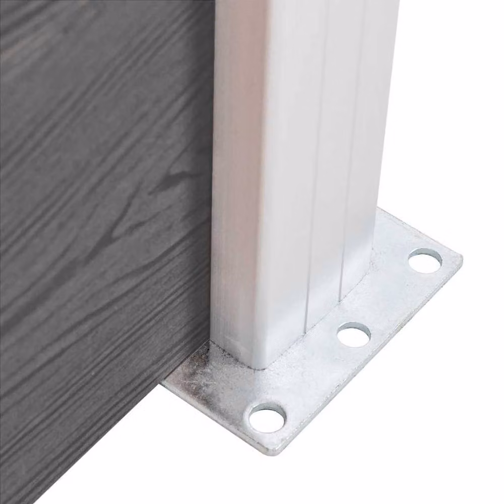 Berkfield Home Durable WPC Fence Panel, Grey, H 180 cm x W 146 cm – 3