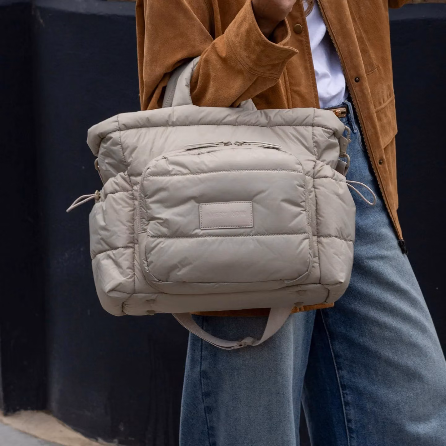 Avery Row Baby Changing Shoulder Tote Bag in Beige – 2
