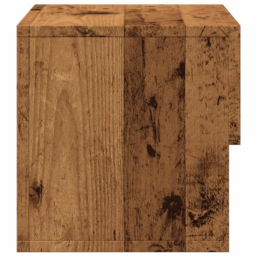 Berkfield Home Wall-mounted Bedside Cabinet in Brown Old Wood – 5