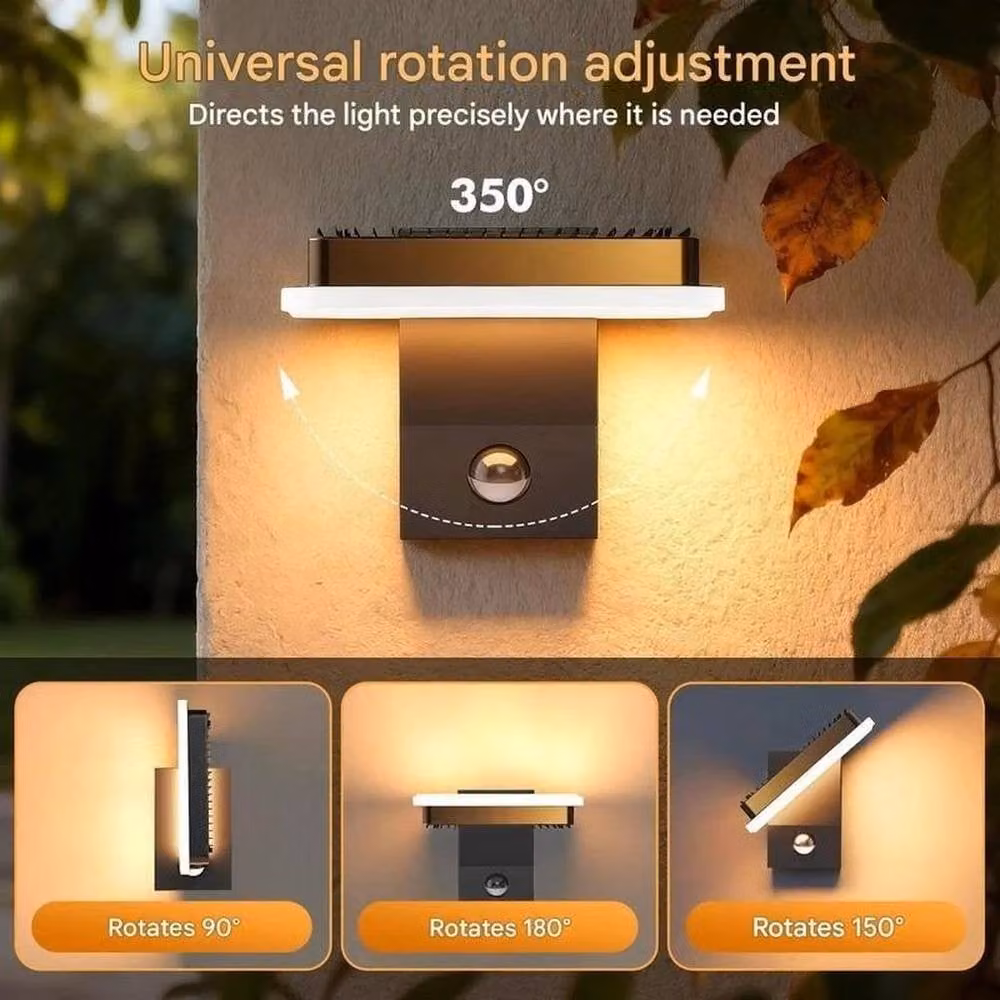 Kelvenix Modern Outdoor PIR Motion Sensor Security Floodlight in Black – 4