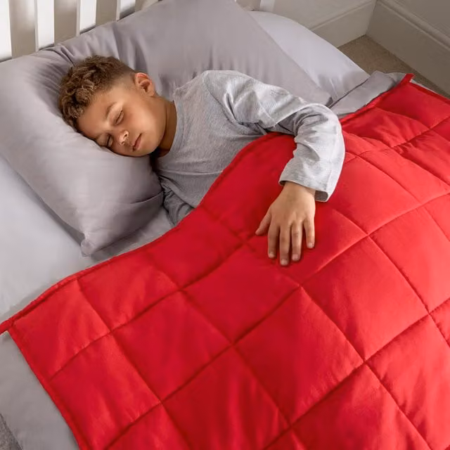 OHS Reversible Weighted Sensory Blanket for Children in Red