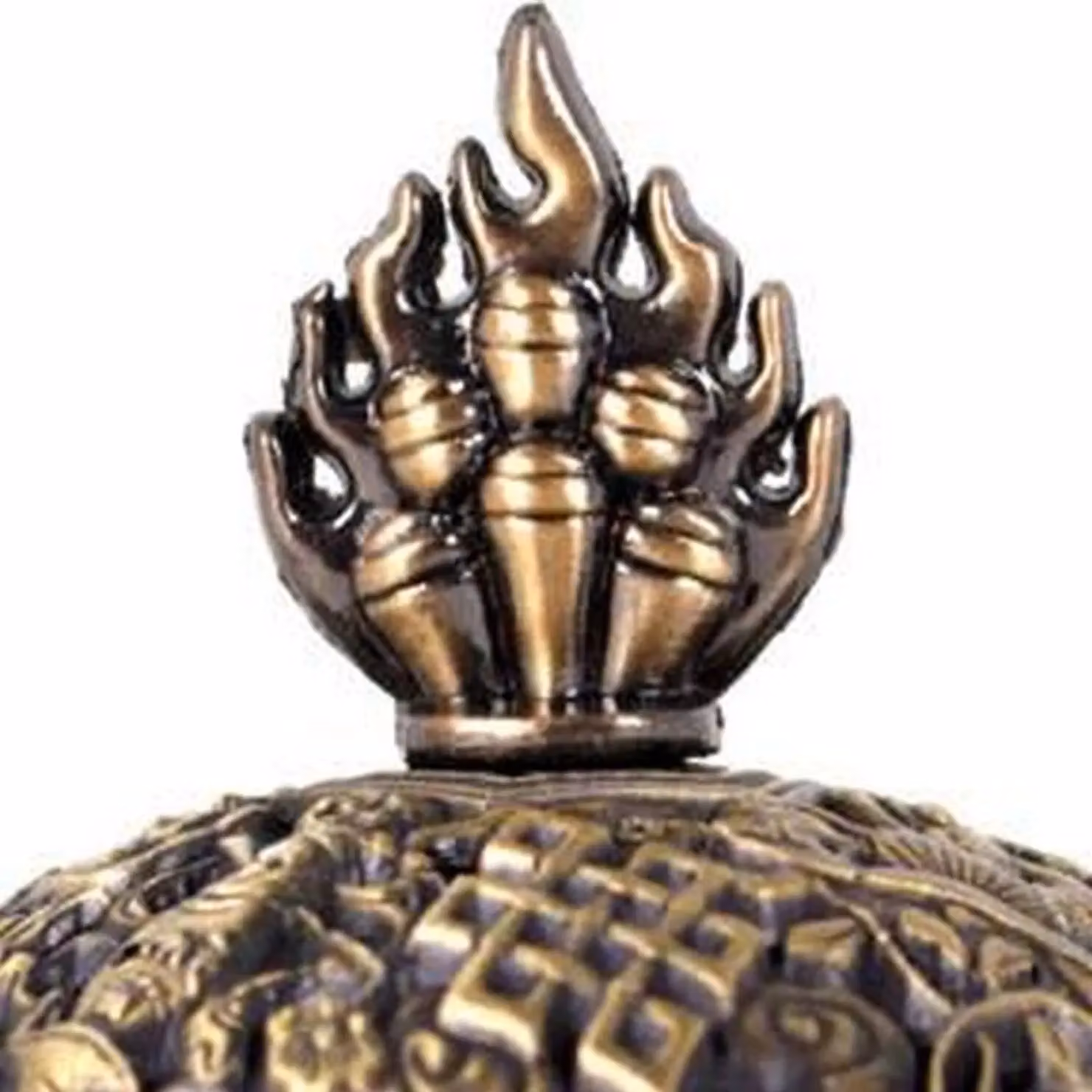 Something Different Metal Lotus Incense Cone Holder, Bronze – 2