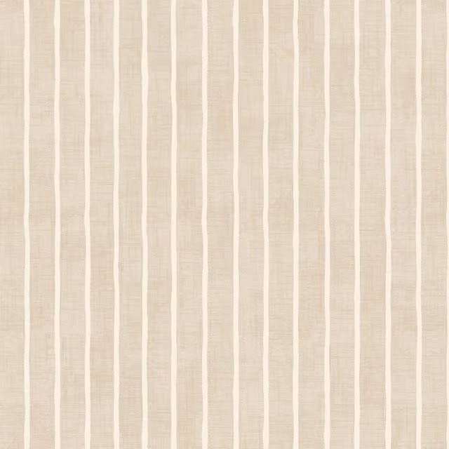 iLiv Pencil Stripe Fabric in Nougat/Beige