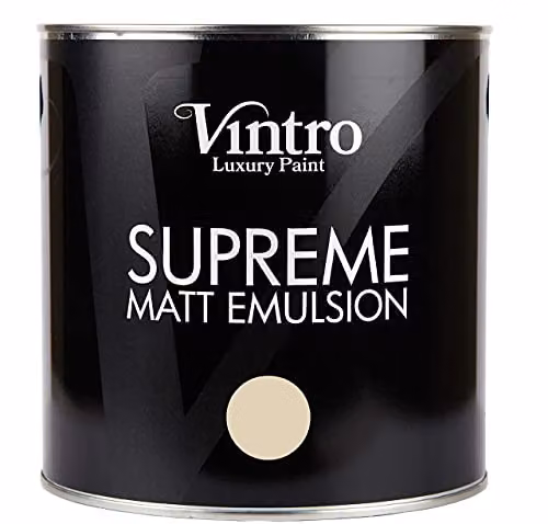 Vintro Luxury Matt Emulsion Multi Surface Paint in Dark Cream Old Lace, 2.5 litres – 3