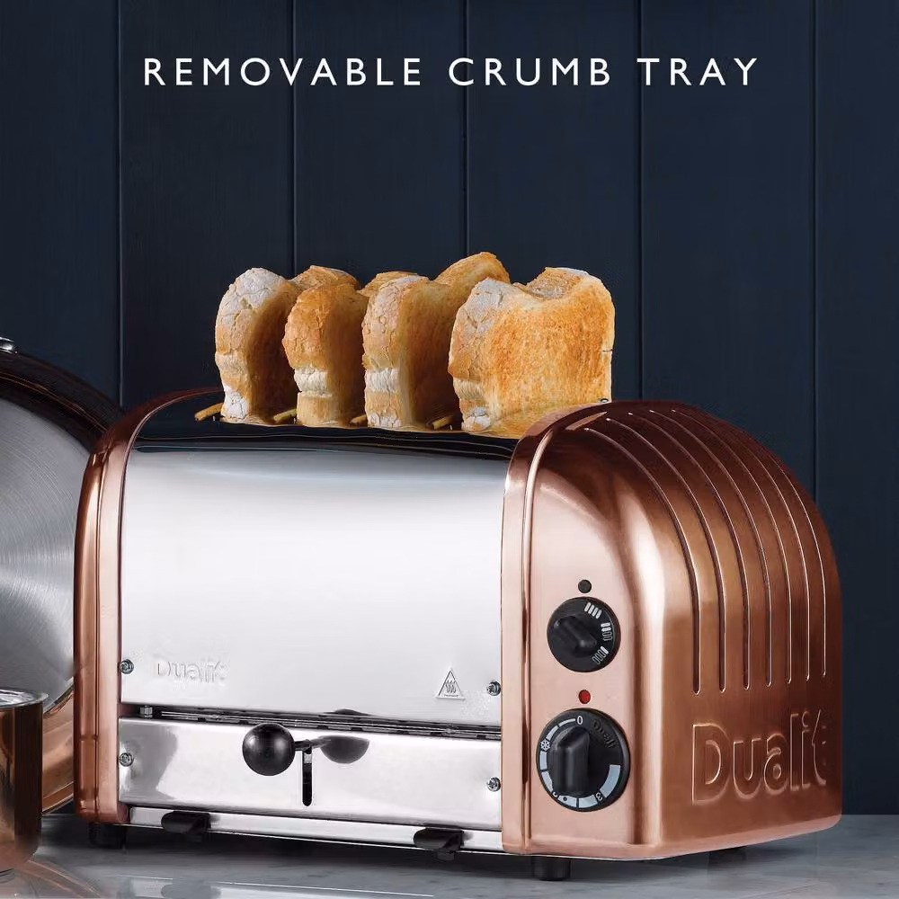 Dualit Classic 4 Slot Metal Toaster in Copper and Bronze with Timer – 3