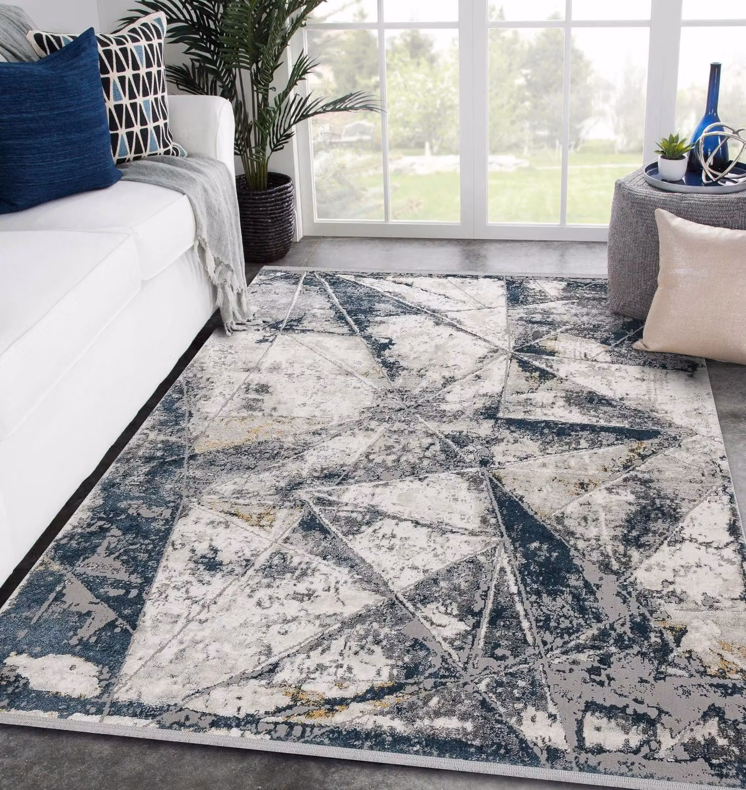 RugsX Tuls Abstract Modern Rug in Beige and Grey, W: 80 cm, L: 150 cm – 3
