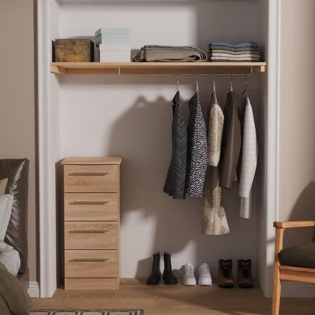2 U Carlton 4 Drawer Tallboy in Light Oak