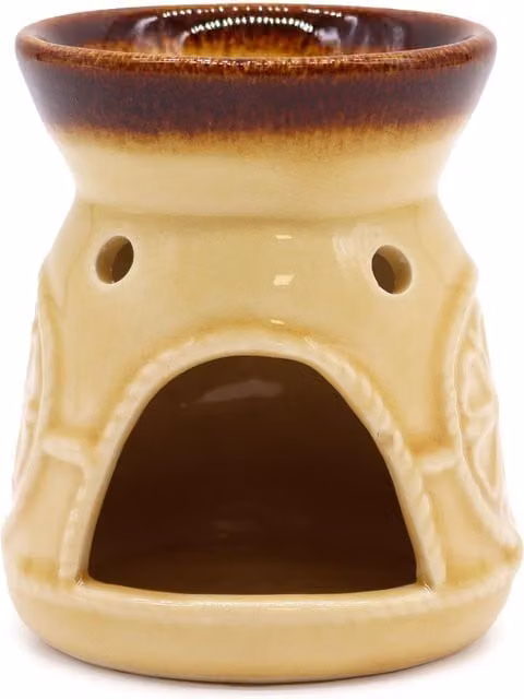 KDMD Classic Ceramic Tabletop Tealight Spa Burner in Beige