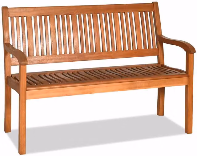 Costway Eucalyptus Wood Dining Bench in Pale Orange – 1