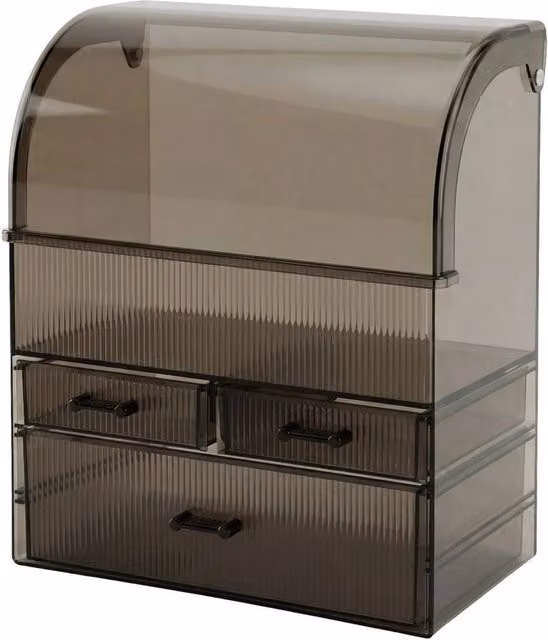 KORVIXA Black and Transparent Acrylic Makeup Storage Organiser – 1