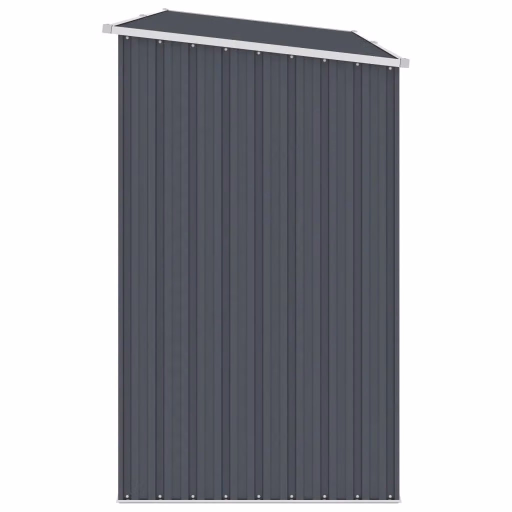 Berkfield Home Garden Anthracite and Black Modern Galvanised Steel Firewood Shed, W/D/H: 245 x 98 x 159 cm – 3