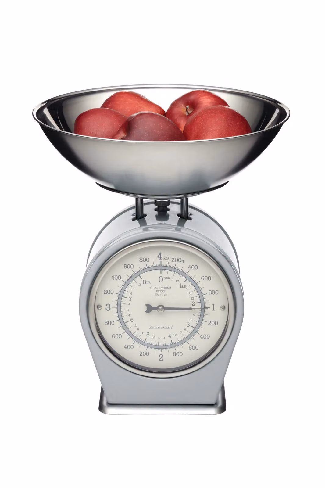 Living Nostalgia French Grey Manual Mechanical Kitchen Scales with Stainless Steel Finish and Analog Display – 2