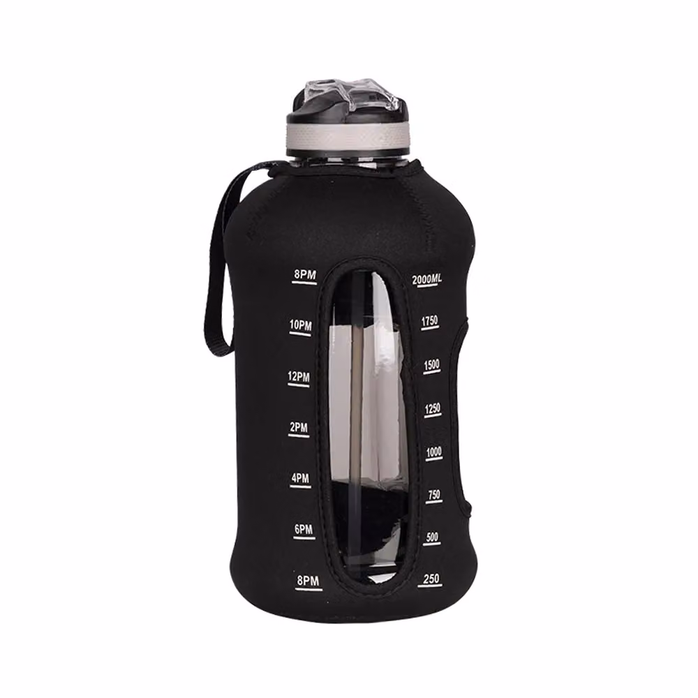 Trespass Keglos Unisex Leakproof Flip Sports Water Bottle, Transparent, 2.2 l – 2