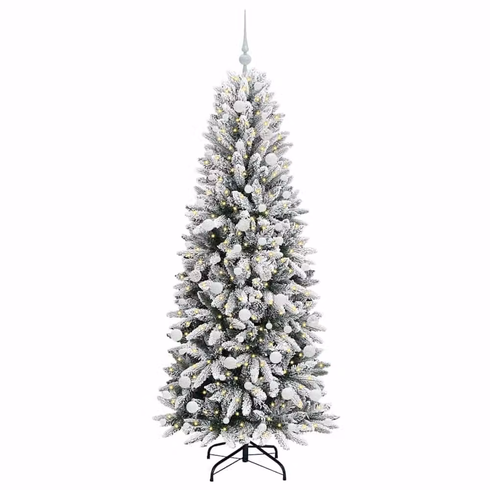 Berkfield Home Artificial Christmas Tree with 300 White LEDs, Green, W/D/H: 73 x 73 x 180 cm – 3