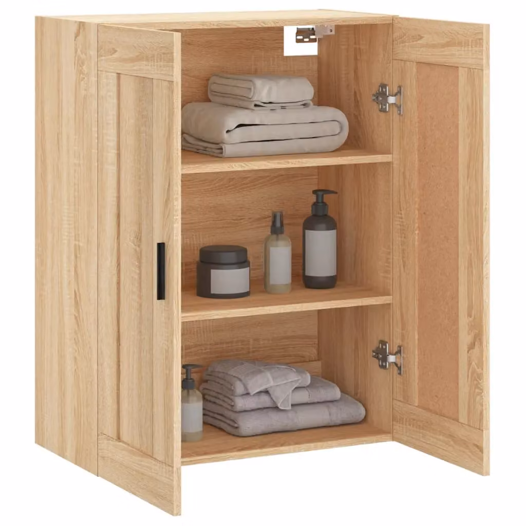 Berkfield Home Wall Mounted Cabinet in Sonoma Oak, Brown, W/D/H: 69.5 x 34 x 90 cm – 3
