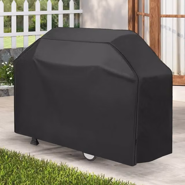 Breeins Waterproof Black Grill Cover for Outdoor Patios