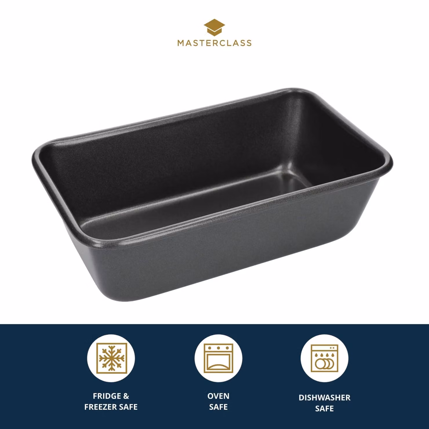 MasterClass Non-Stick 2lb Rectangular Loaf Tin in Grey – 1
