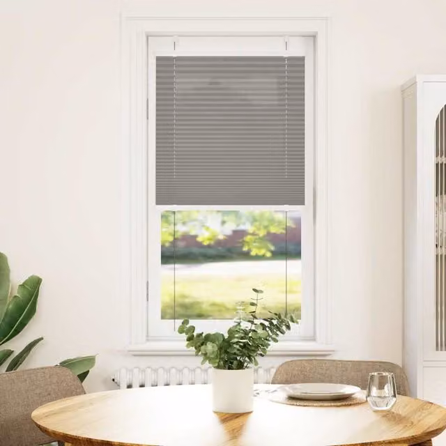 Berkfield Home Single Pleat Fabric Blind in Anthracite and Black, W: 55 cm, H: 100 cm