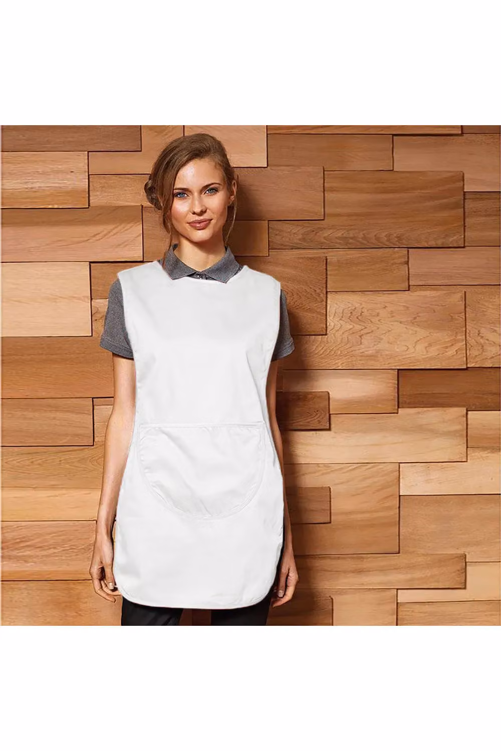 Premier Women's White Poly-Cotton Pocket Tabard Workwear, Size: Large – 2