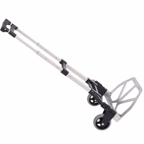 HOMCOM Heavy Duty Aluminium Folding Hand Truck Trolley in Silver – 1