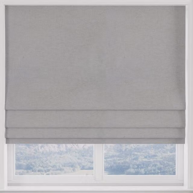 Terrys Made to Measure Blackout Roman Blind in Hopsack Polyester, Beige or Grey