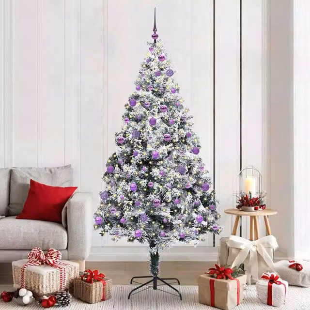 Berkfield Home Artificial Christmas Tree with 300 LEDs in Green, Height: 210 cm