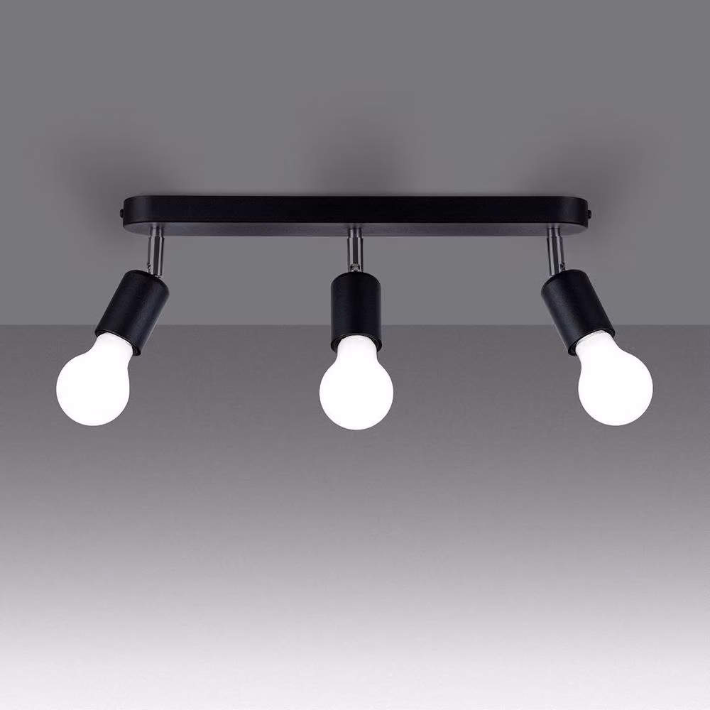 Sollux Lighting Minimalistic Rectangular Ceiling Lamp in Black, W/D/H: 40 x 13.5 x 6 cm – 3