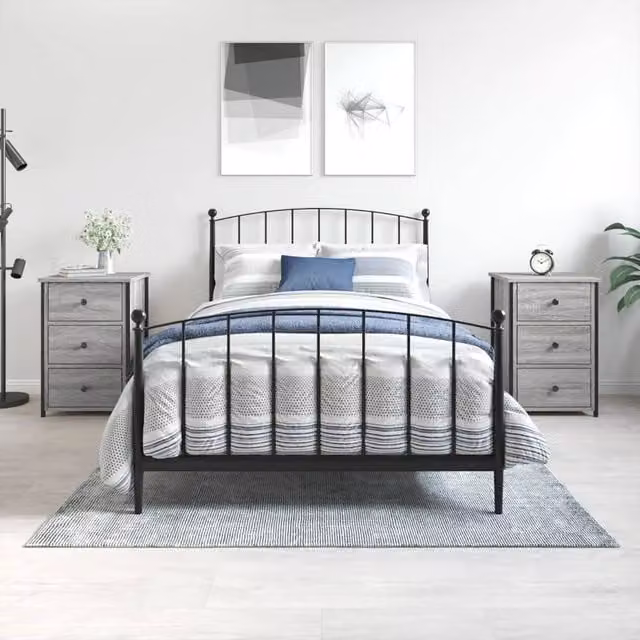 Berkfield Home Set of 2 Grey Sonoma Bedside Cabinets, W/D/H: 40 x 36 x 60 cm – 1