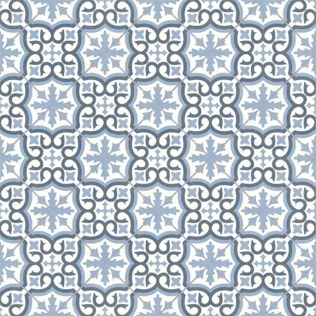 Sirius Blue Designer Effect Textile Backed Vinyl Flooring Sheet, W: 100 cm, L: 200 cm, Thickness: 2.6 mm