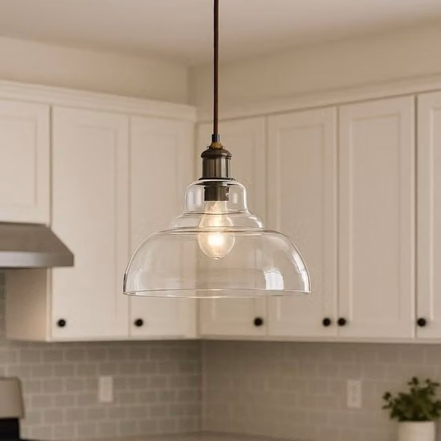CGC Lighting Giselle Modern Transparent Glass Dome Diner Lampshade – 1