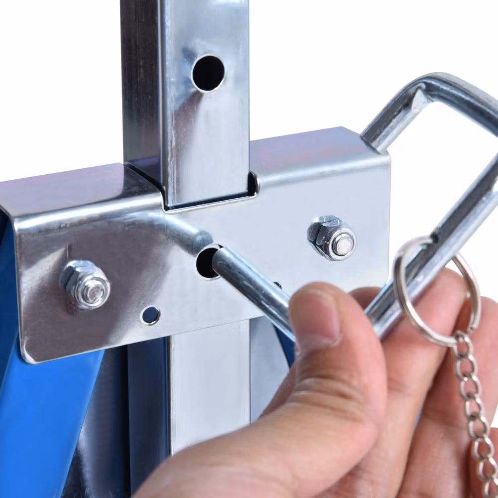 STILVORA Set of 2 Adjustable Steel Saw Horses in Blue – 6