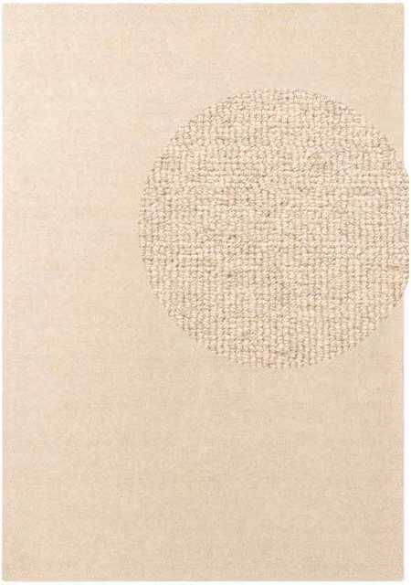 Hanse Home Puristic Fine Bouclé Wool Rug, Beige, W: 200 cm, D: 290 cm